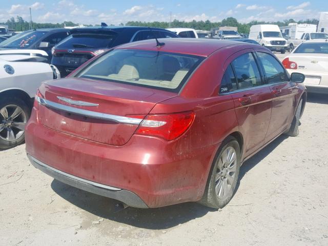 1C3CCBAB5EN207322 - 2014 CHRYSLER 200 LX RED photo 4