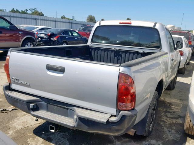 5TENX22N97Z444302 - 2007 TOYOTA TACOMA GRAY photo 4