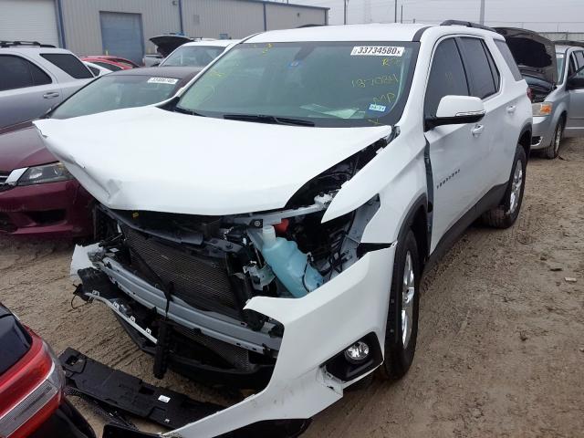 1GNERGKW7KJ187084 - 2019 CHEVROLET TRAVERSE LT  photo 2