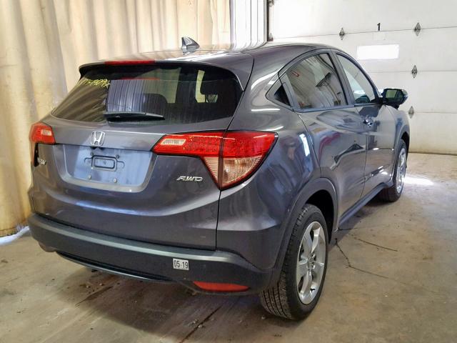 3CZRU6H59GM743059 - 2016 HONDA HR-V EX GRAY photo 4