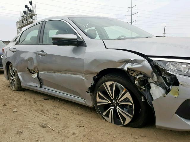 19XFC1F76HE024060 - 2017 HONDA CIVIC EXL ვერცხლისფერი ფოტო 9