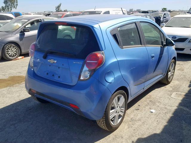 KL8CB6S9XEC545840 - 2014 CHEVROLET SPARK LS BLUE photo 4