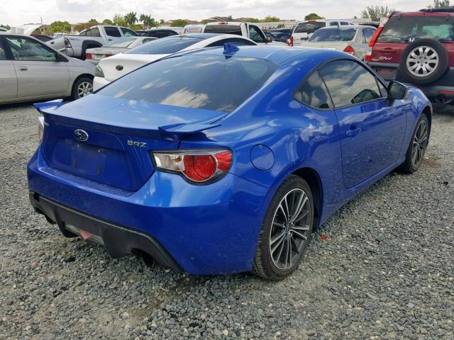 JF1ZCAC17G9601958 - 2016 SUBARU BRZ 2.0 LI BLUE photo 4