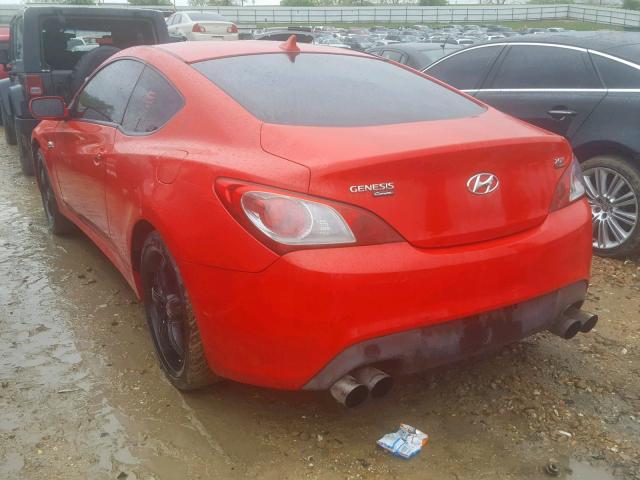 KMHHT6KD5BU049425 - 2011 HYUNDAI GENESIS CO RED photo 3