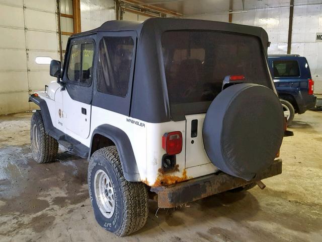 1J4FY29S7SP223353 - 1995 JEEP WRANGLER / WHITE photo 3