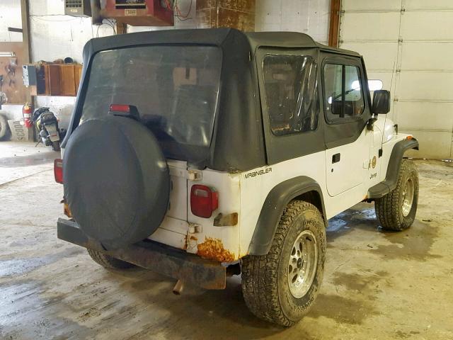 1J4FY29S7SP223353 - 1995 JEEP WRANGLER / WHITE photo 4