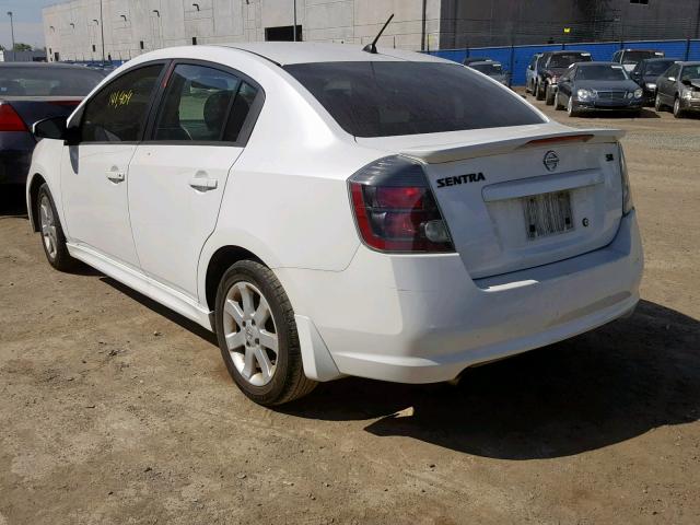 3N1AB6AP7BL678881 - 2011 NISSAN SENTRA 2.0 WHITE photo 3