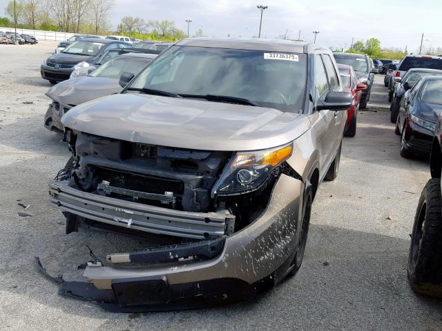 1FM5K8AR0EGB63690 - 2014 FORD EXPLORER P GRAY photo 2