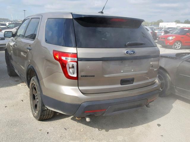 1FM5K8AR0EGB63690 - 2014 FORD EXPLORER P GRAY photo 3