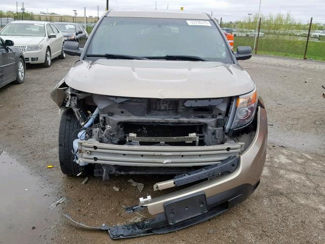 1FM5K8AR0EGB63690 - 2014 FORD EXPLORER P GRAY photo 7