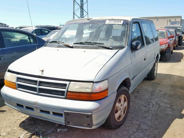 2B4GH25K7RR578738 - 1994 DODGE CARAVAN BLUE photo 2