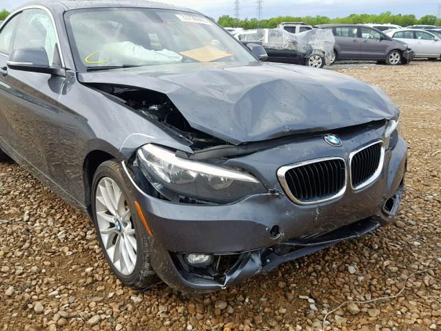 WBA1F5C52EVV99059 - 2014 BMW 228 I GRAY photo 9