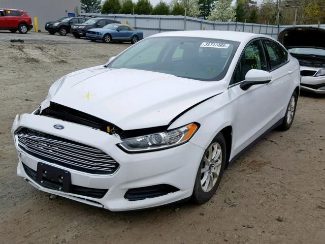 3FA6P0G70FR241385 - 2015 FORD FUSION S WHITE photo 2