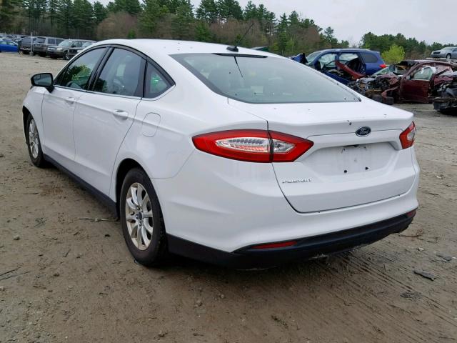 3FA6P0G70FR241385 - 2015 FORD FUSION S WHITE photo 3