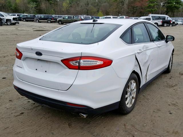 3FA6P0G70FR241385 - 2015 FORD FUSION S WHITE photo 4