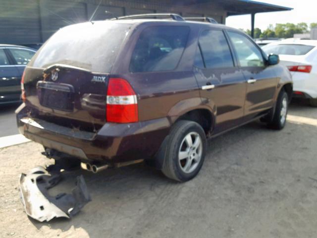 2HNYD18662H520802 - 2002 ACURA MDX TOURIN BURGUNDY photo 4