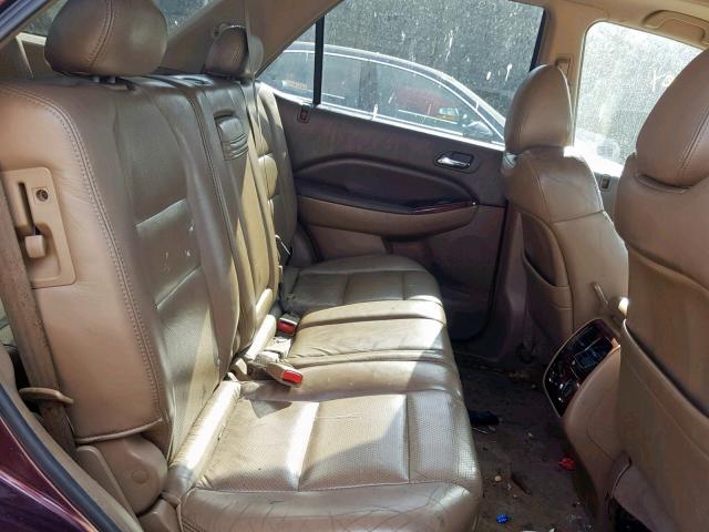 2HNYD18662H520802 - 2002 ACURA MDX TOURIN BURGUNDY photo 6