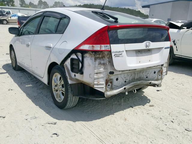 JHMZE2H77AS009112 - 2010 HONDA INSIGHT EX WHITE photo 3