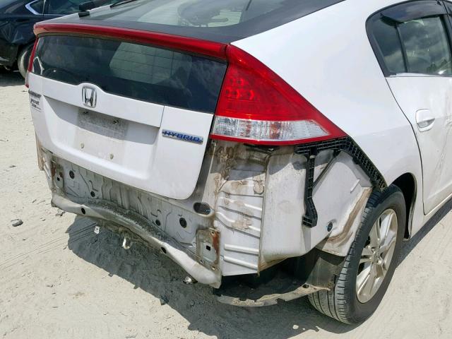 JHMZE2H77AS009112 - 2010 HONDA INSIGHT EX WHITE photo 9