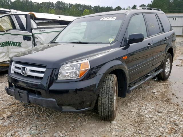 5FNYF28248B001135 - 2008 HONDA PILOT VP BLACK photo 2