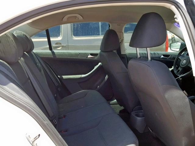 3VW2K7AJ7CM325830 - 2012 VOLKSWAGEN JETTA BASE WHITE photo 6
