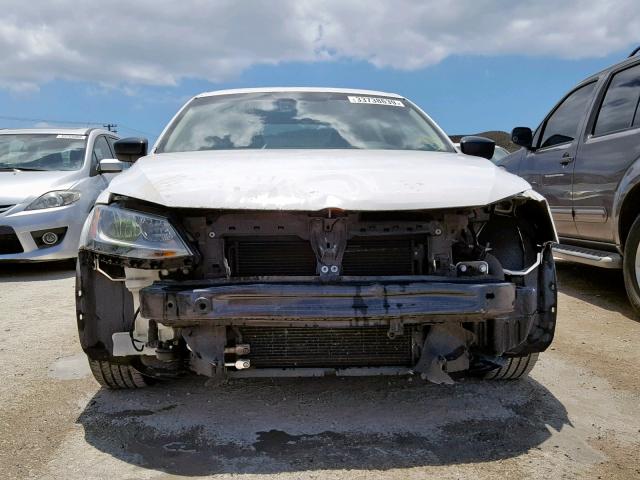 3VW2K7AJ7CM325830 - 2012 VOLKSWAGEN JETTA BASE WHITE photo 9