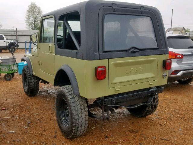 1JCCN87A4DT075816 - 1983 JEEP JEEP CJ7 GREEN photo 3