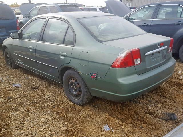 2HGES16493H900056 - 2003 HONDA CIVIC DX GREEN photo 3