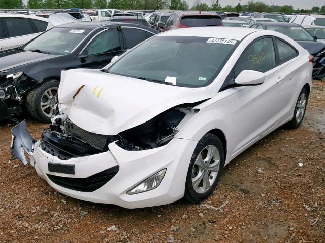 KMHDH6AEXDU014974 - 2013 HYUNDAI ELANTRA CO WHITE photo 2