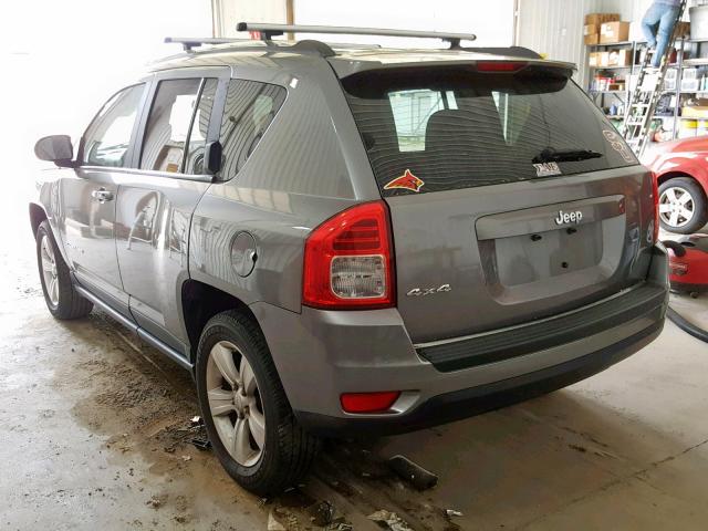 1J4NF1FBXBD255487 - 2011 JEEP COMPASS SP Сұр фото 3