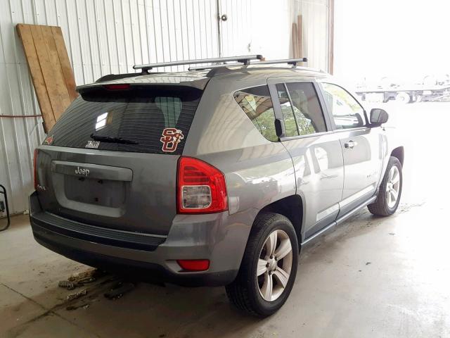 1J4NF1FBXBD255487 - 2011 JEEP COMPASS SP Сұр фото 4