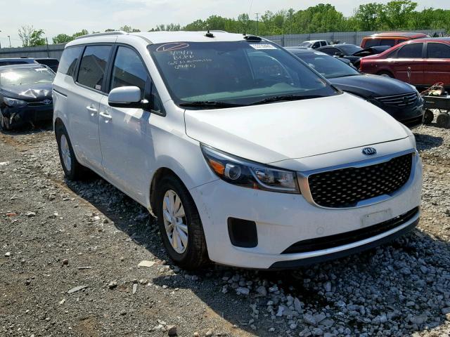 KNDMB5C17F6039154 - 2015 KIA SEDONA LX WHITE photo 1