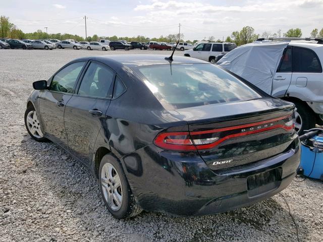 1C3CDFAA4ED702631 - 2014 DODGE DART SE BLACK photo 3