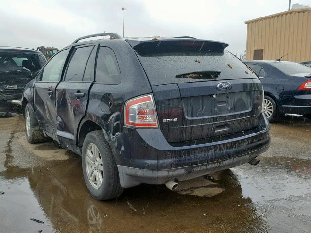 2FMDK38C08BB23315 - 2008 FORD EDGE SEL BLUE photo 3