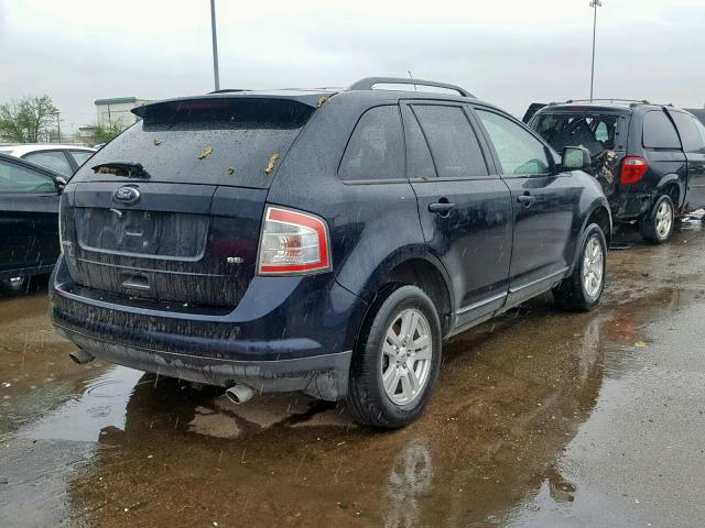 2FMDK38C08BB23315 - 2008 FORD EDGE SEL BLUE photo 4