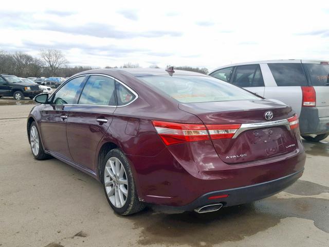 4T1BK1EB4EU088999 - 2014 TOYOTA AVALON BAS MAROON photo 3