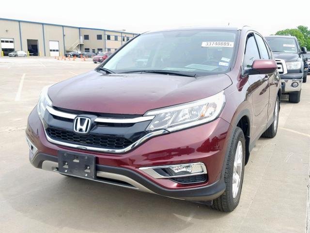 2HKRM3H71FH517026 - 2015 HONDA CR-V EXL BURGUNDY photo 2