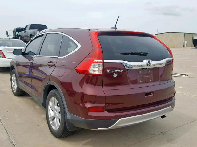 2HKRM3H71FH517026 - 2015 HONDA CR-V EXL BURGUNDY photo 3