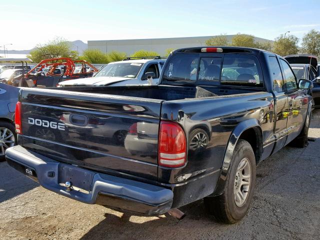 1B7GL32X22S650750 - 2002 DODGE DAKOTA SPO BLACK photo 4