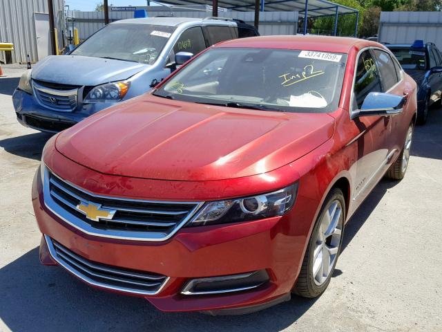 1G1165S37FU115213 - 2015 CHEVROLET IMPALA LTZ RED photo 2