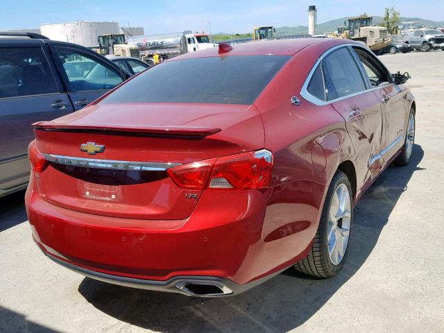 1G1165S37FU115213 - 2015 CHEVROLET IMPALA LTZ RED photo 4