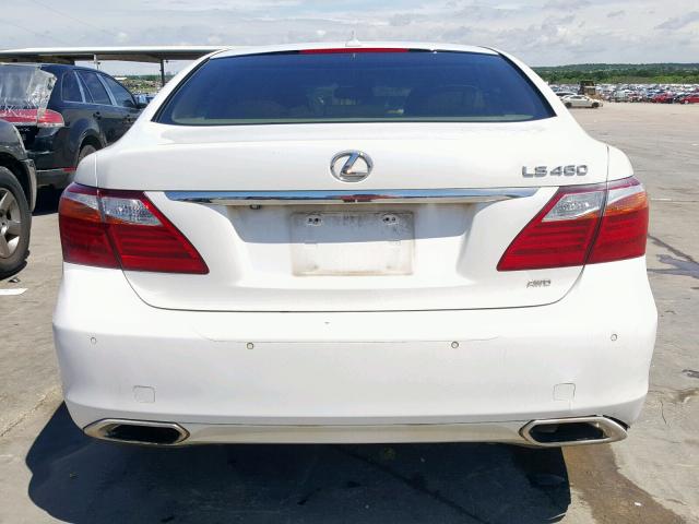 JTHCL5EF1C5014655 - 2012 LEXUS LS 460 WHITE photo 9