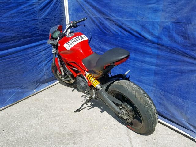 ML0MADBM1JT001227 - 2018 DUCATI MONSTER 79 RED photo 3