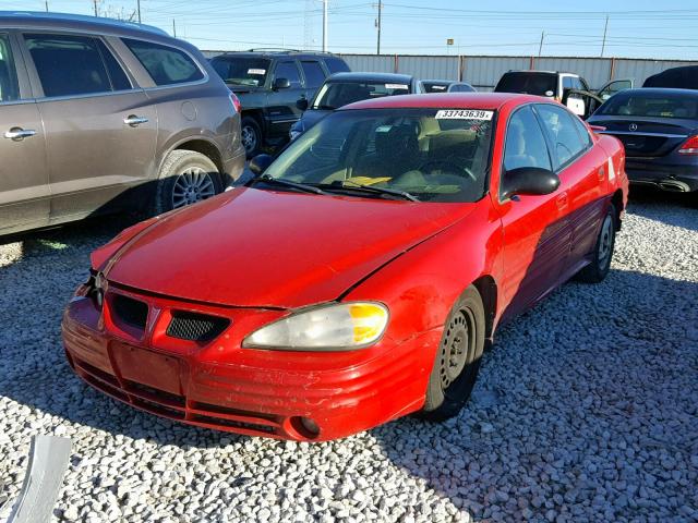 1G2NF52F72C299088 - 2002 PONTIAC GRAND AM S RED photo 2