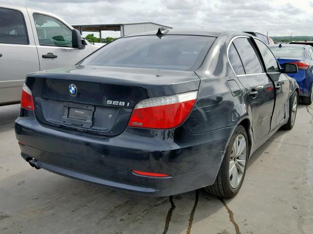 WBANV13539C153789 - 2009 BMW 528 XI BLACK photo 4