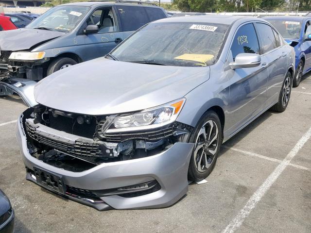 1HGCR3F87HA044781 - 2017 HONDA ACCORD EXL SILVER photo 2