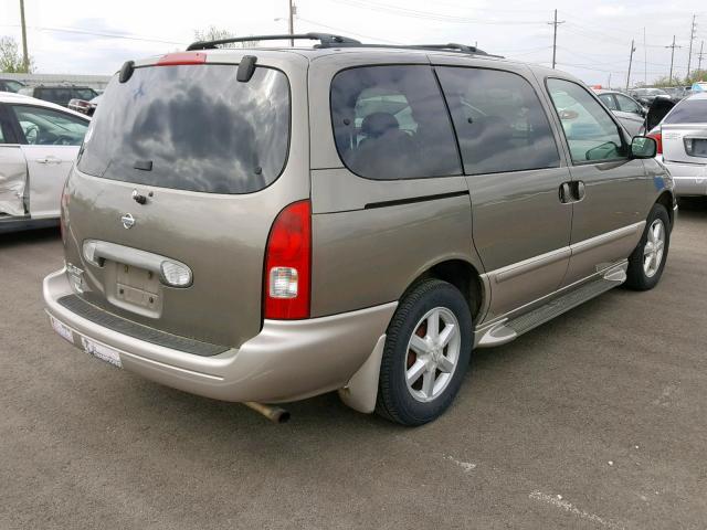 4N2ZN17T52D803278 - 2002 NISSAN QUEST GLE GOLD photo 4