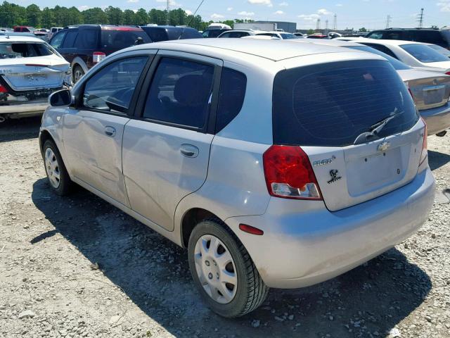 KL1TD66617B753641 - 2007 CHEVROLET AVEO BASE Gümüş foto 3