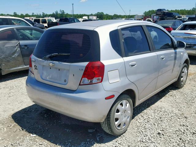 KL1TD66617B753641 - 2007 CHEVROLET AVEO BASE Gümüş foto 4