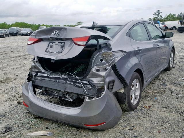 KMHDH4AE2EU086726 - 2014 HYUNDAI ELANTRA SE GRAY photo 4